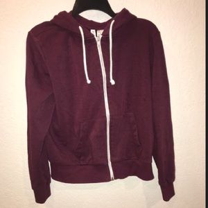 Maroon Zip-up Hoodie